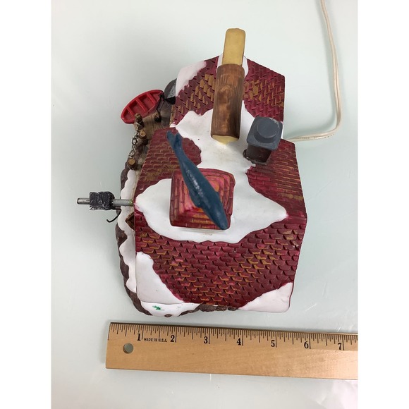 VTG Santa’s workbench collection Boat Shop Towne Series porcelain village * - Picture 9 of 12